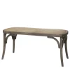 Outlet Chic Antique Französische Sitzbank aus Rattan