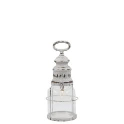 Chic Antique Französische Stalllaterne inkl. Birne & Timer