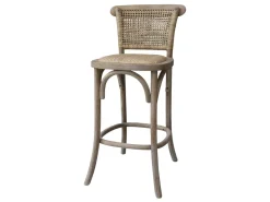 Hot Chic Antique Französischer Barhocker mit Sitz und Rückenlehne