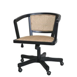 Clearance Chic Antique Französischer Bürostuhl mit Geflechtsitz