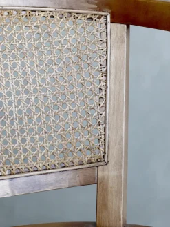 Clearance Chic Antique Französischer Bürostuhl mit Geflechtsitz