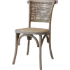 Online Chic Antique Französischer Stuhl mit Geflechtsitz und Rücken