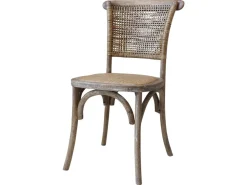 Online Chic Antique Französischer Stuhl mit Geflechtsitz und Rücken