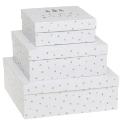 New Chic Antique Geschenkbox 3er-Set mit Sternen