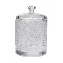 Outlet Chic Antique Glas Behälter mit Muster und Deckel