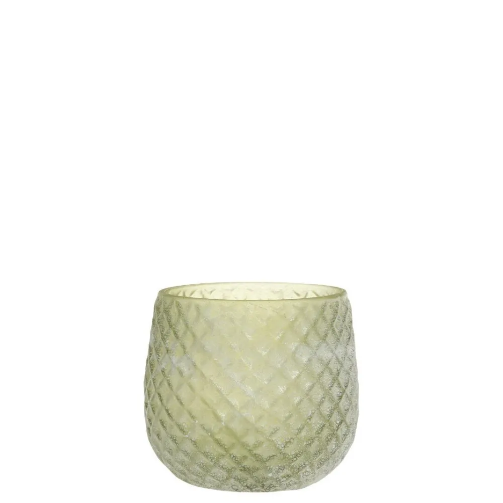 Clearance Chic Antique Glas Teelichthalter mit Muster