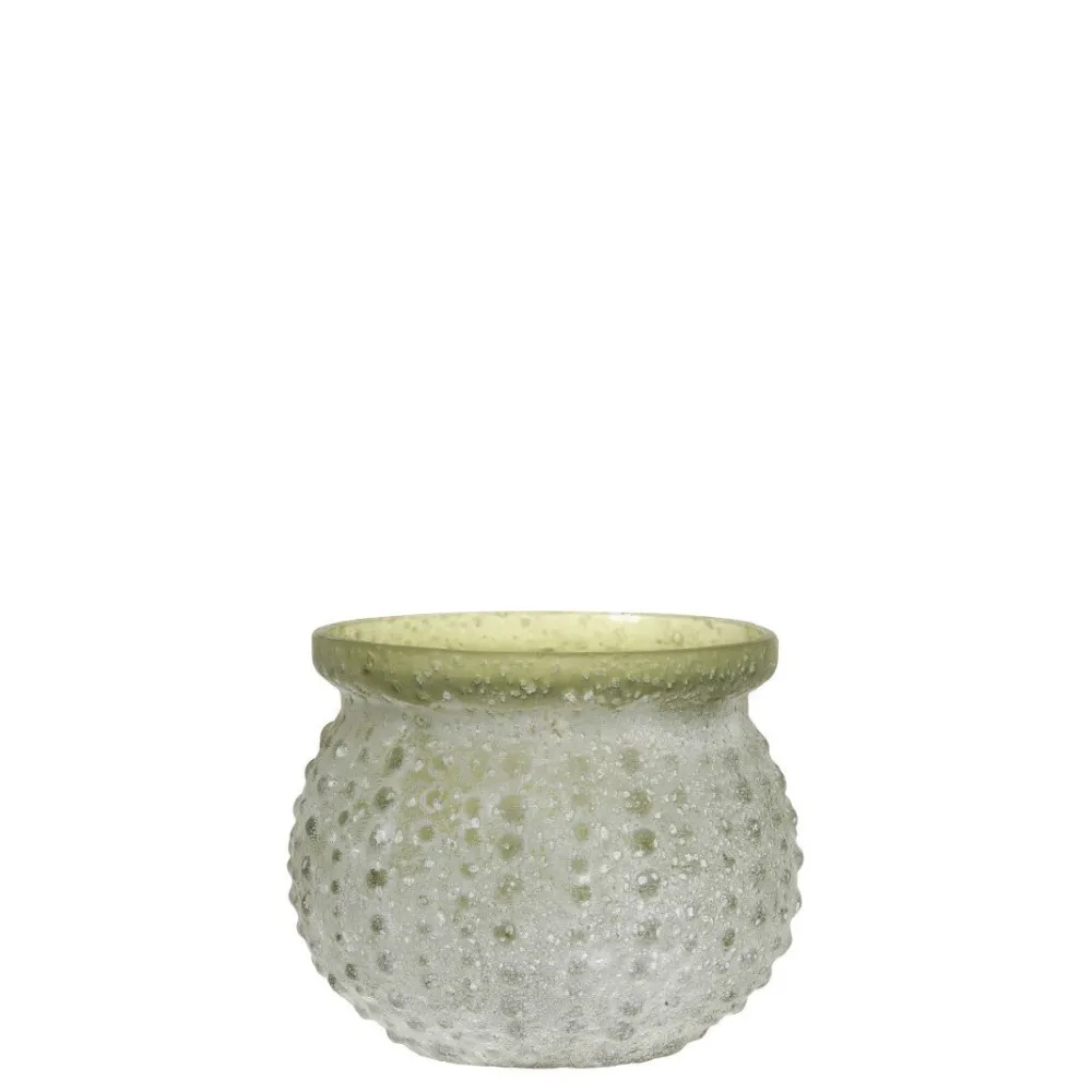 Clearance Chic Antique Glas Teelichthalter mit Muster