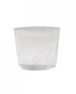 Best Chic Antique Glas Teelichthalter mit Schliff