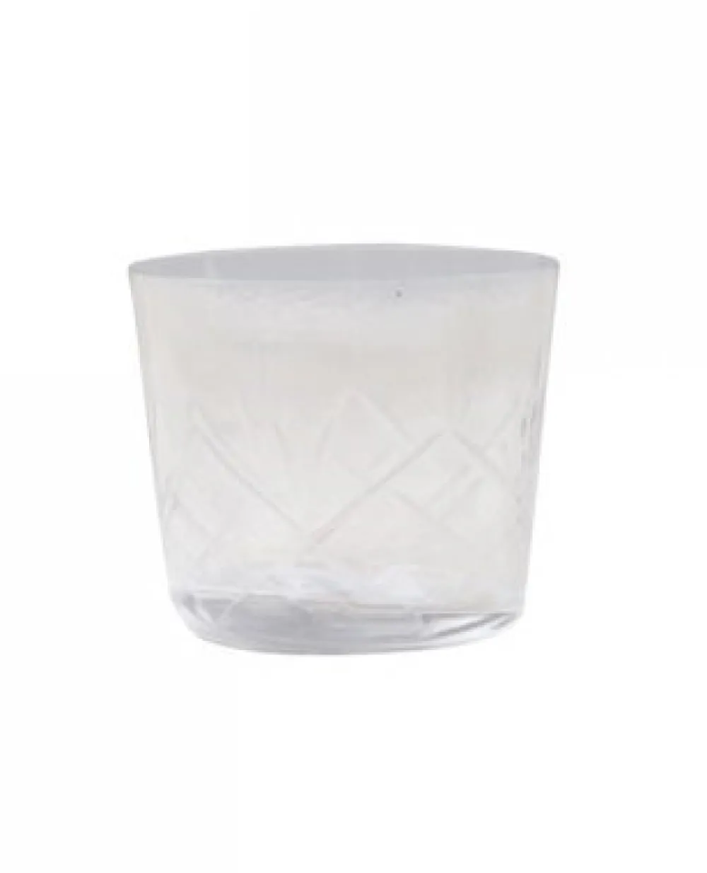 Best Chic Antique Glas Teelichthalter mit Schliff