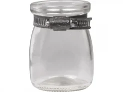 Chic Antique Glasvase Eisenverschluss