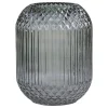 Best Chic Antique Glasvase kariert mit Rillen