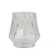Hot Chic Antique Glasvase mit Diamantmuster