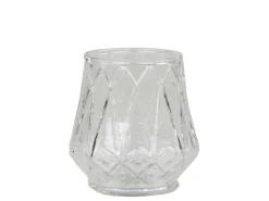 Hot Chic Antique Glasvase mit Diamantmuster