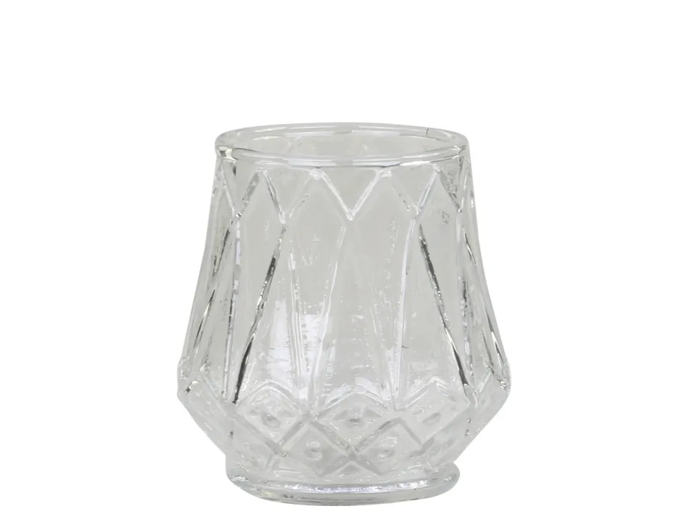 Hot Chic Antique Glasvase mit Diamantmuster