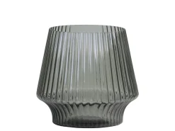 Chic Antique Glasvase mit Rillen