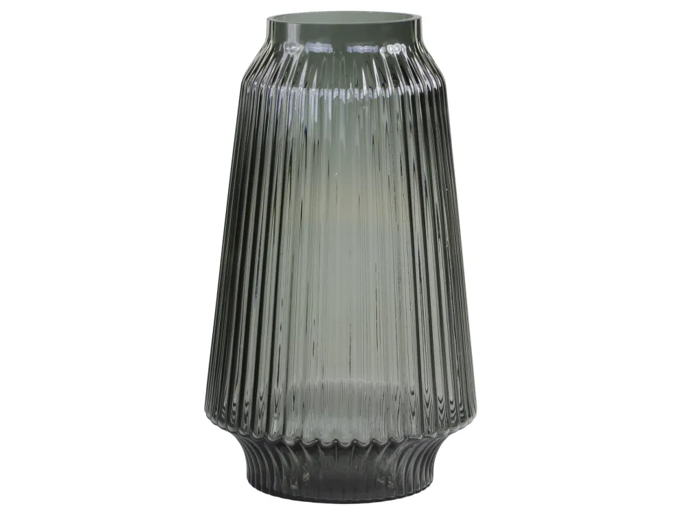 Chic Antique Glasvase mit Rillen
