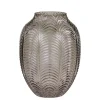 Outlet Chic Antique Glasvase mit Blattmuster