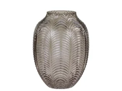 Outlet Chic Antique Glasvase mit Blattmuster