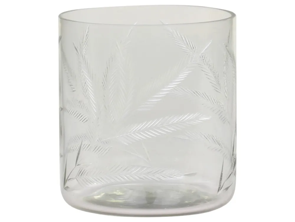 Best Chic Antique Gläsernes Hurricane mit Schliff