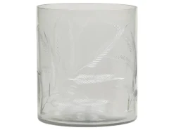 Best Chic Antique Gläsernes Hurricane mit Schliff