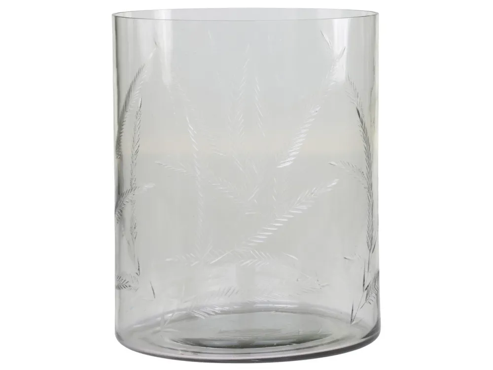 Best Chic Antique Gläsernes Hurricane mit Schliff