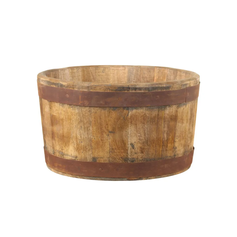 Outlet Chic Antique Grimaud alte Holzwanne