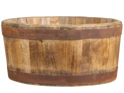 Outlet Chic Antique Grimaud alte Holzwanne