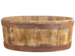Outlet Chic Antique Grimaud alte Holzwanne