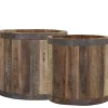 Discount Chic Antique Grimaud Blumentopf Holz 2er Set