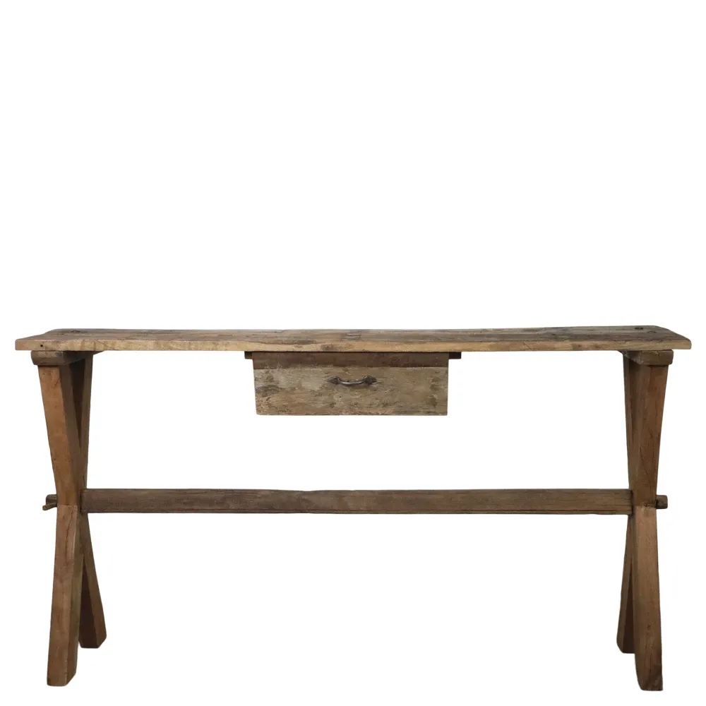 Online Chic Antique Grimaud Holz Tisch mit Schublade