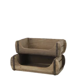 Clearance Chic Antique Grimaud Kasten, 2 Ebenen Ziegelform