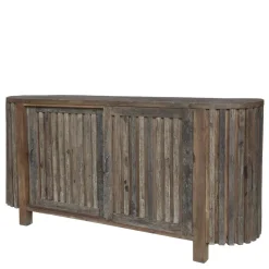 Outlet Chic Antique Grimaud Kommode mit Rillen und Schiebetüren
