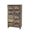 Outlet Chic Antique Grimaud Kommode mit 10 Backsteinformen