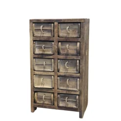 Outlet Chic Antique Grimaud Kommode mit 10 Backsteinformen