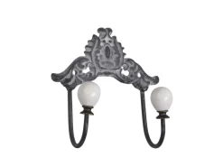 Clearance Chic Antique Hakenleiste mit Porzellangriffen