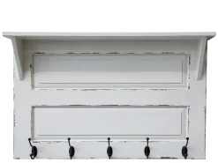 Best Chic Antique Hakenleiste mit Regal und 5 Haken