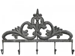 Chic Antique Hakenleiste mit Dekor und 5 Haken
