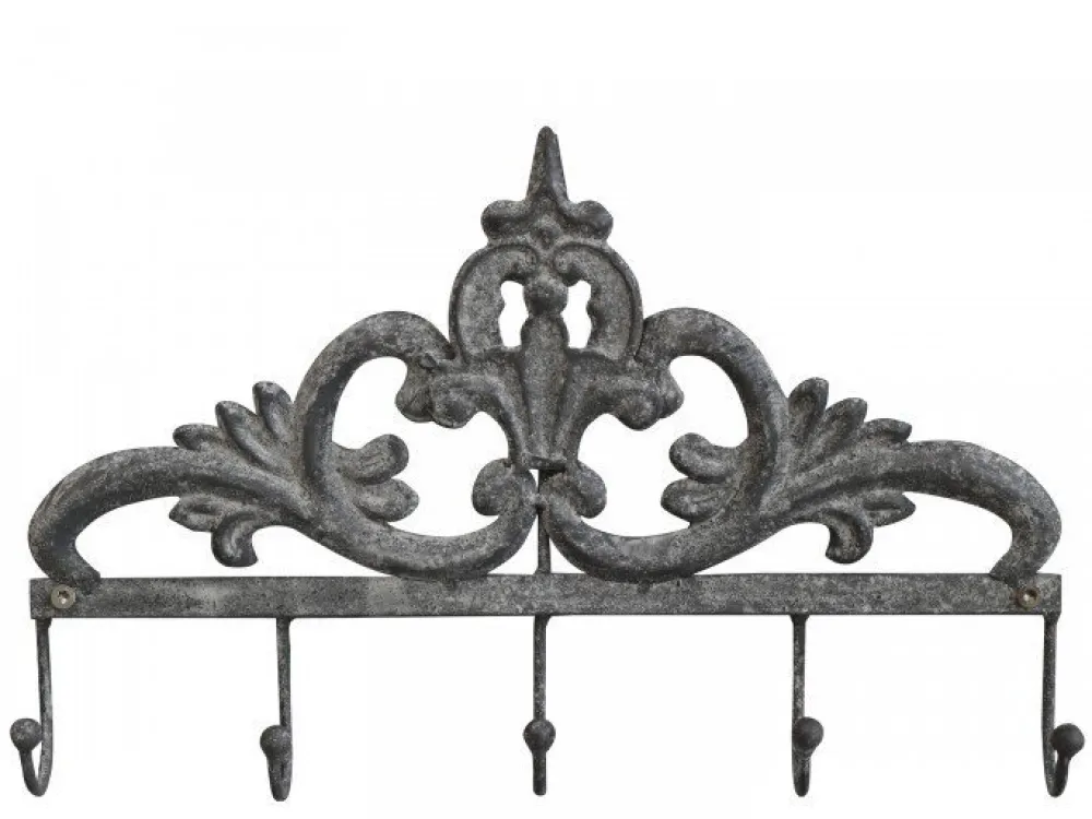 Chic Antique Hakenleiste mit Dekor und 5 Haken