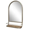 Hot Chic Antique Halbrunder Spiegel mit Holz-Regal