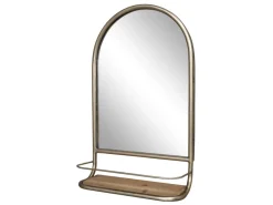 Hot Chic Antique Halbrunder Spiegel mit Holz-Regal