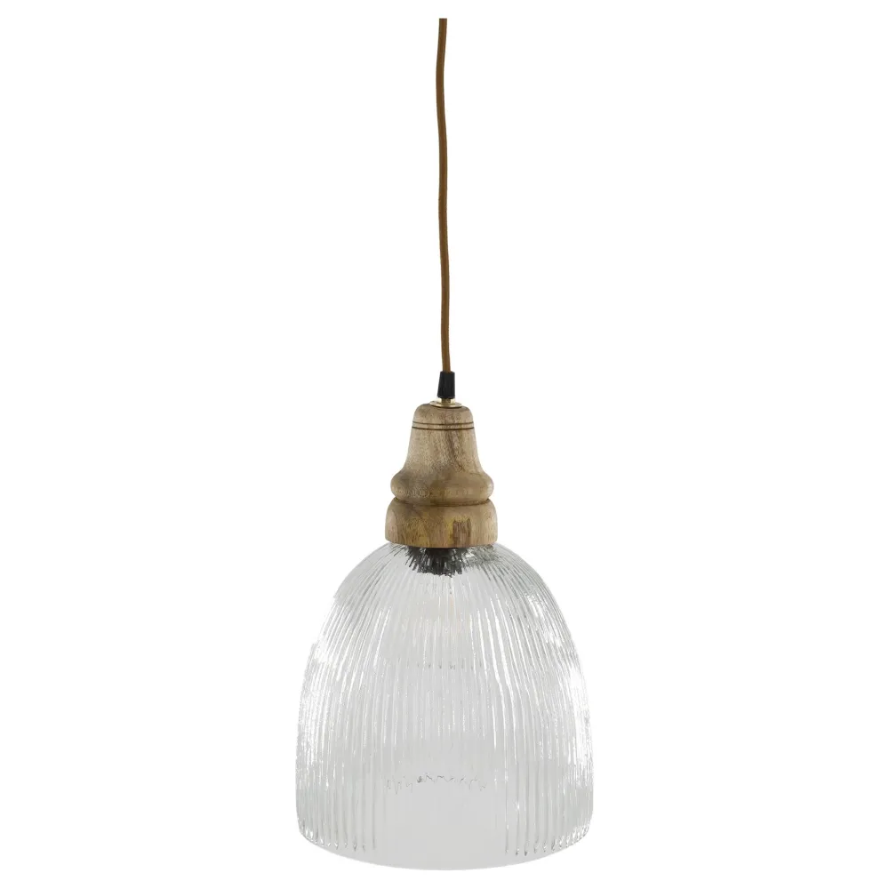 Online Chic Antique Hängelampe mit Holzzierhülse
