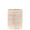 Hot Chic Antique Hurricane Windlicht Gold mit Muster