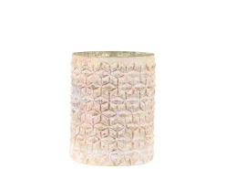 Hot Chic Antique Hurricane Windlicht Gold mit Muster