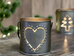 New Chic Antique Hurricane Windlicht mit Dekor