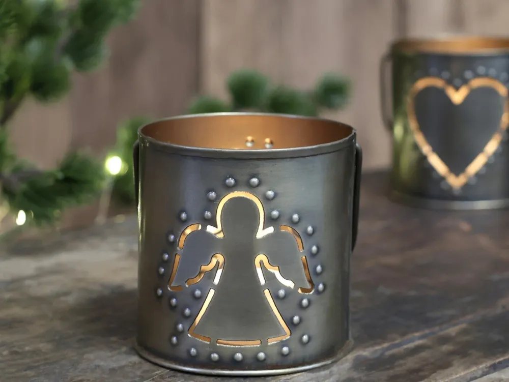 New Chic Antique Hurricane Windlicht mit Dekor