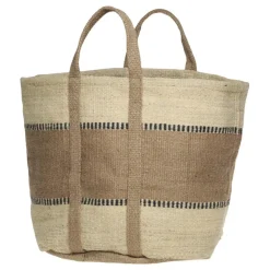 Best Chic Antique Jute Korbtasche mit Henkel