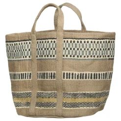 Best Chic Antique Jute Korbtasche mit Henkel