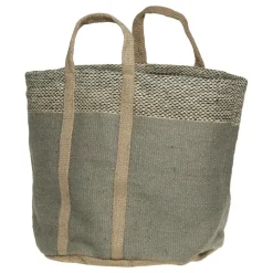 Best Chic Antique Jute Korbtasche mit Henkel
