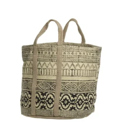 Best Chic Antique Jute Korbtasche mit Henkel