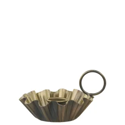 Hot Chic Antique Kammerleuchter mit Rillen antik messing